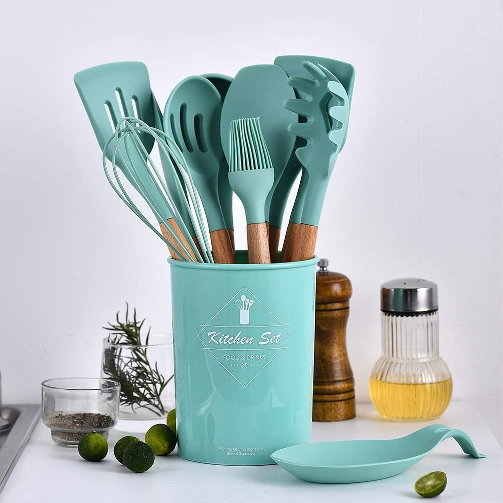 Set de 12 ustensiles de cuisine en silicone